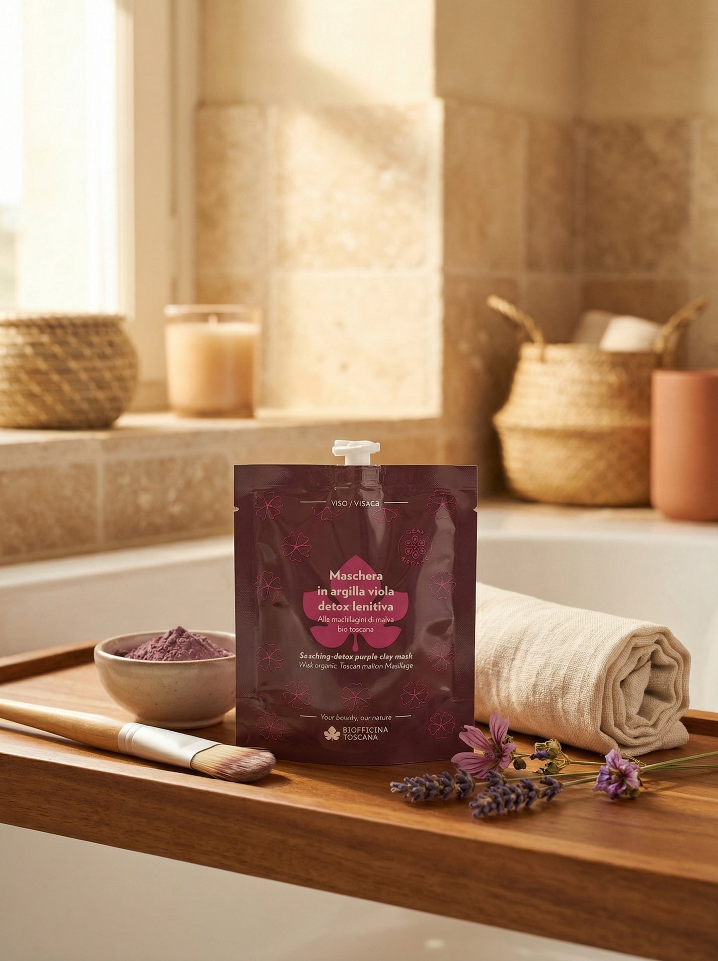 Maschera in argilla viola detox-lenitiva by Biofficina Toscana — hero product photo