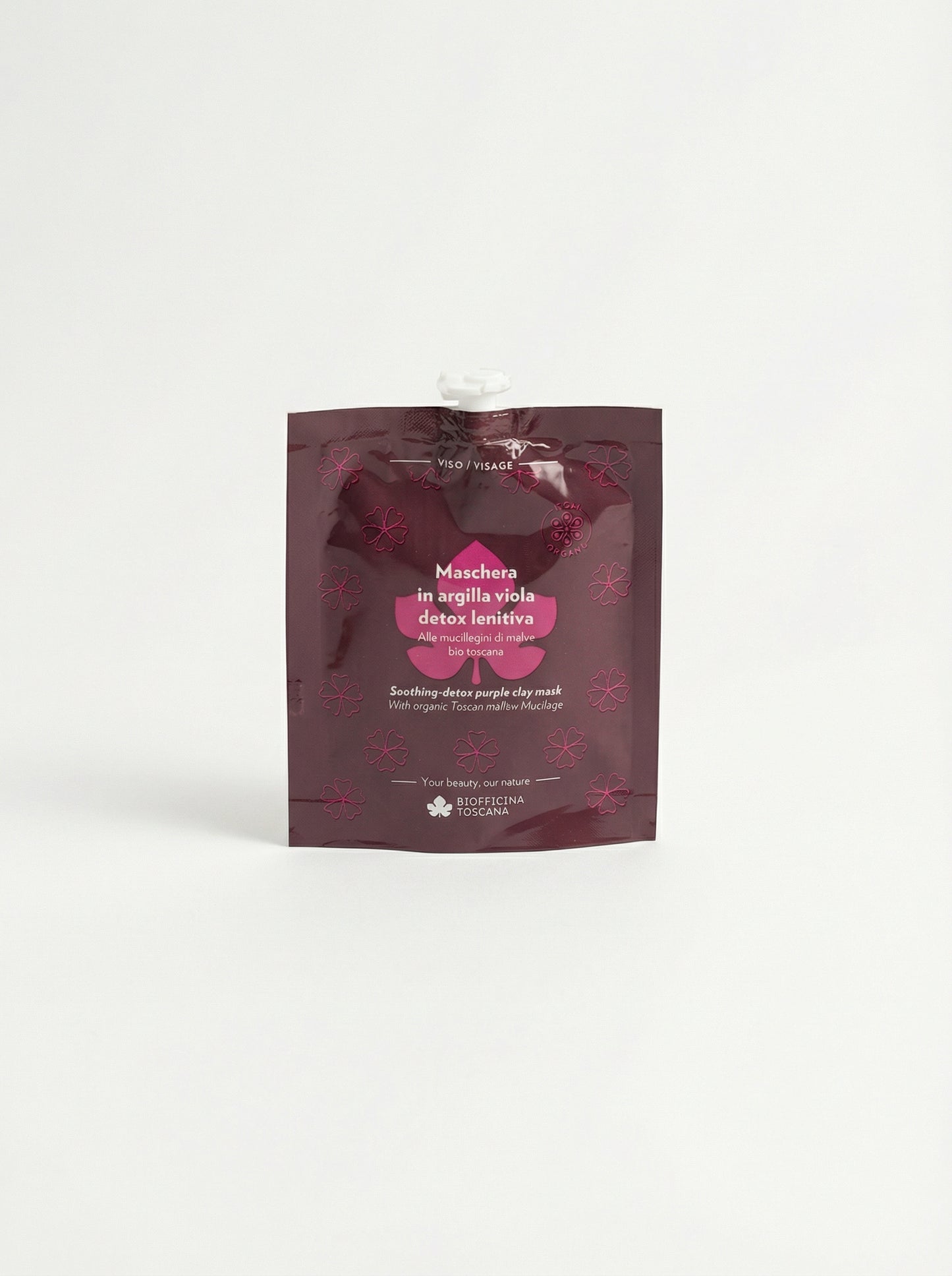 Maschera in argilla viola detox-lenitiva by Biofficina Toscana — product photo on white background