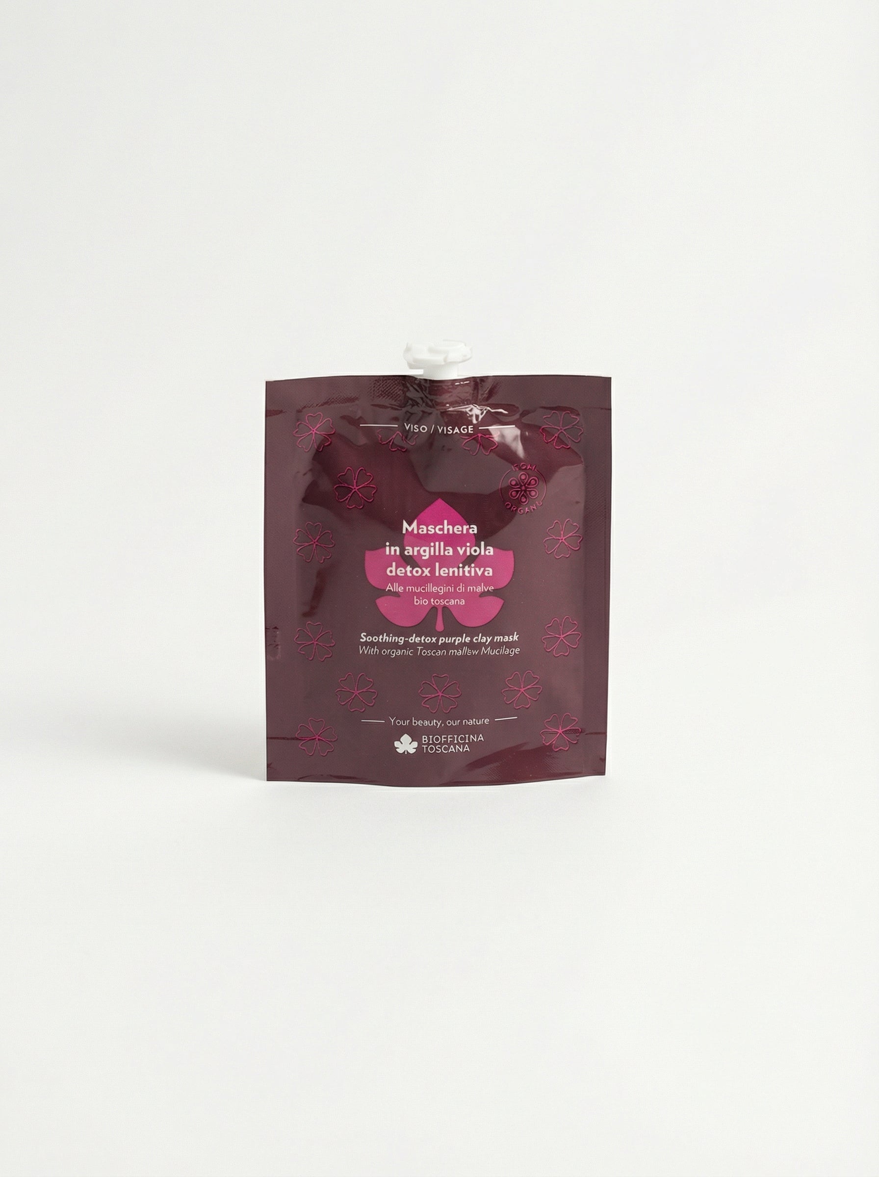 Maschera in argilla viola detox-lenitiva by Biofficina Toscana — product photo on white background