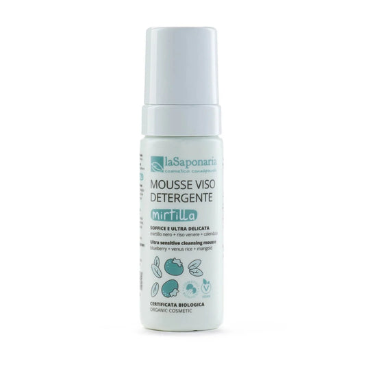 Mousse Detergente Mirtilla Mousse Viso Idratante Lenitiva Bio