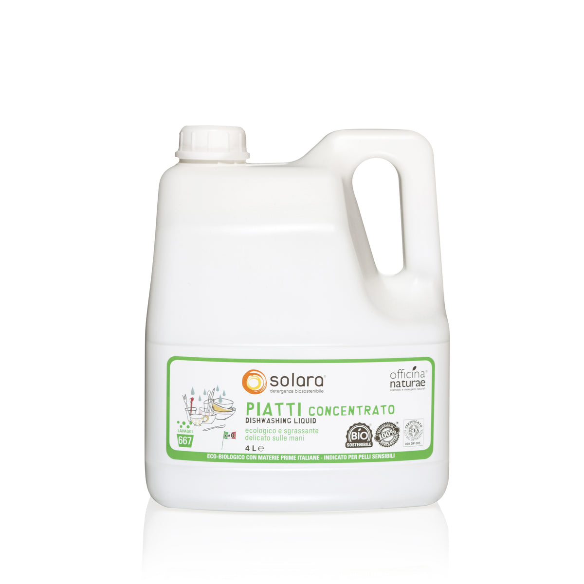 Detersivo Piatti Ecologico Concentrato Solara per Mani Delicate