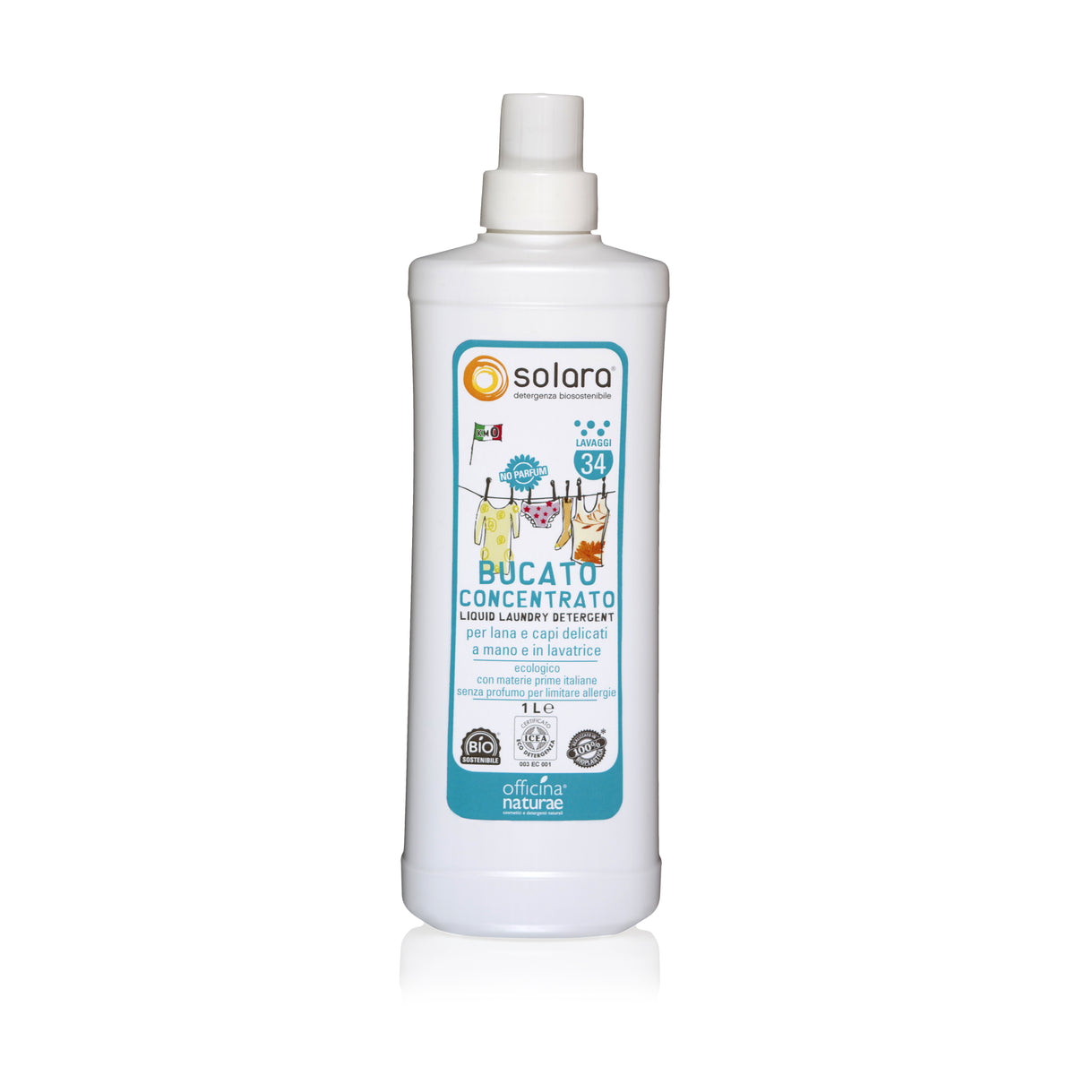 Solara Detersivo Bucato a Mano e in Lavatrice con Olio di Oliva