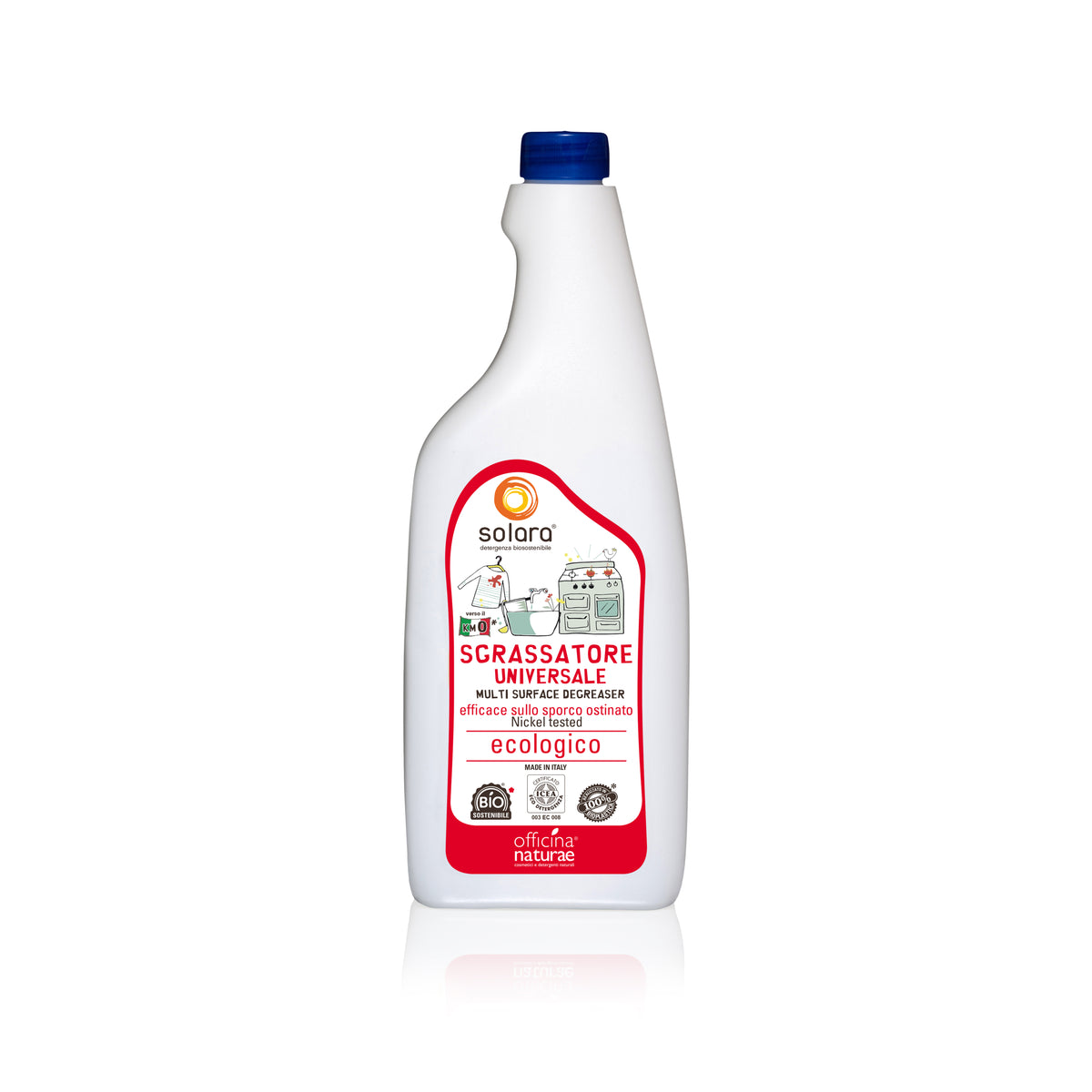 Sgrassatore Universale Ecologico Solara Ricarica per Cucina e Tessuti