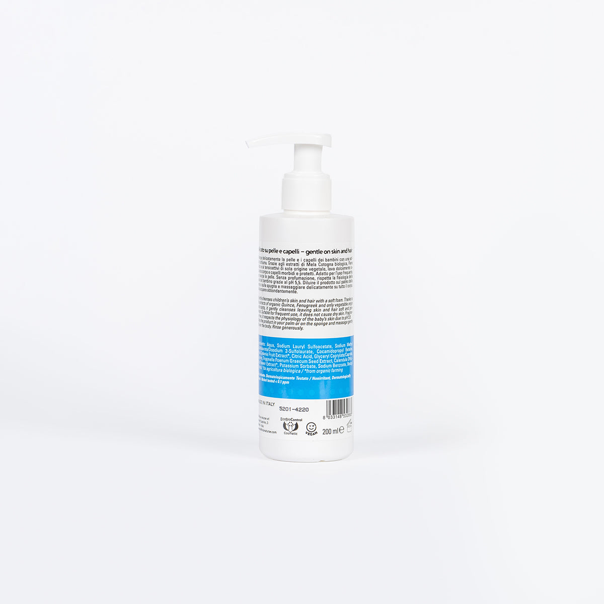 Bagnoschiuma Baby Corpo e Capelli Senza Profumo con Calendula