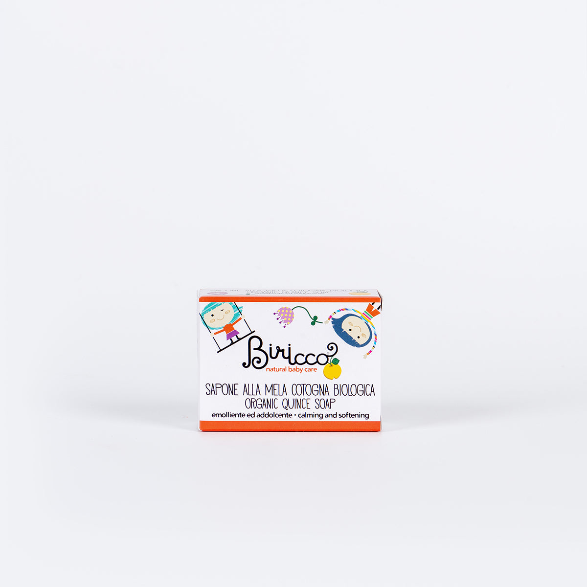 Sapone Solido Bambini Senza Profumo con Mela Cotogna e Calendula