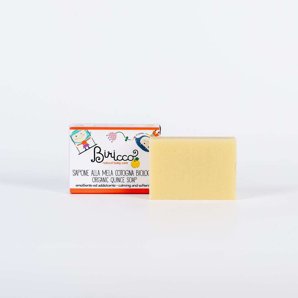 Sapone Solido Bambini Senza Profumo con Mela Cotogna e Calendula