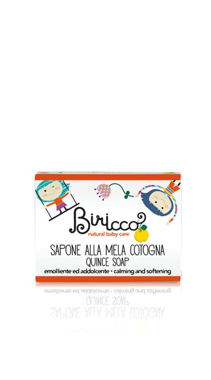 Sapone Solido Bambini Senza Profumo con Mela Cotogna e Calendula