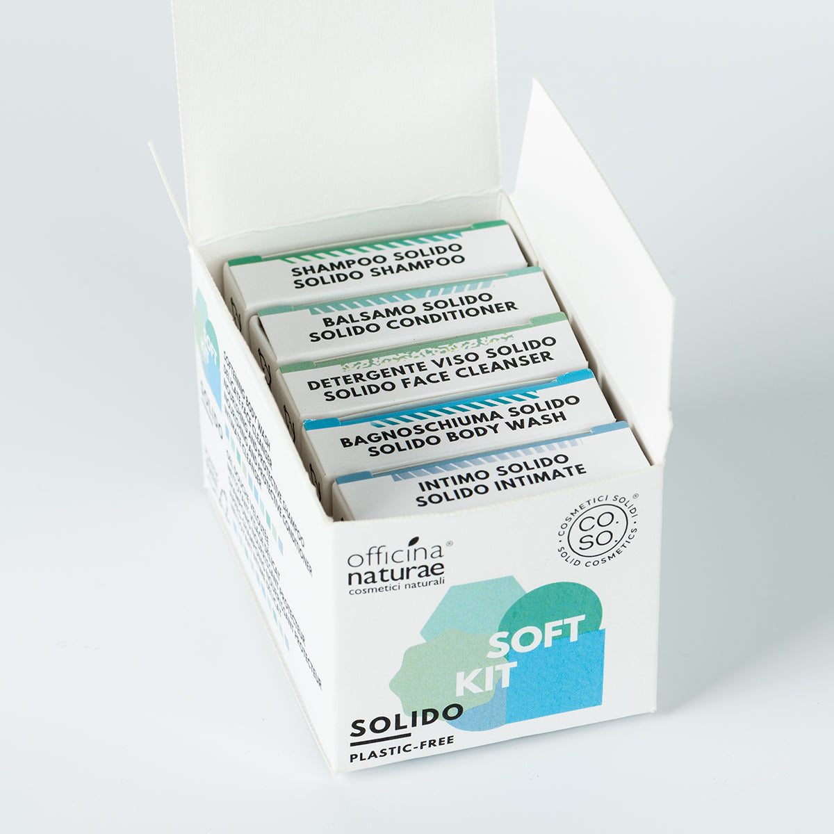 Kit Cosmetici Solidi Soft per Viso, Corpo e Capelli Delicati