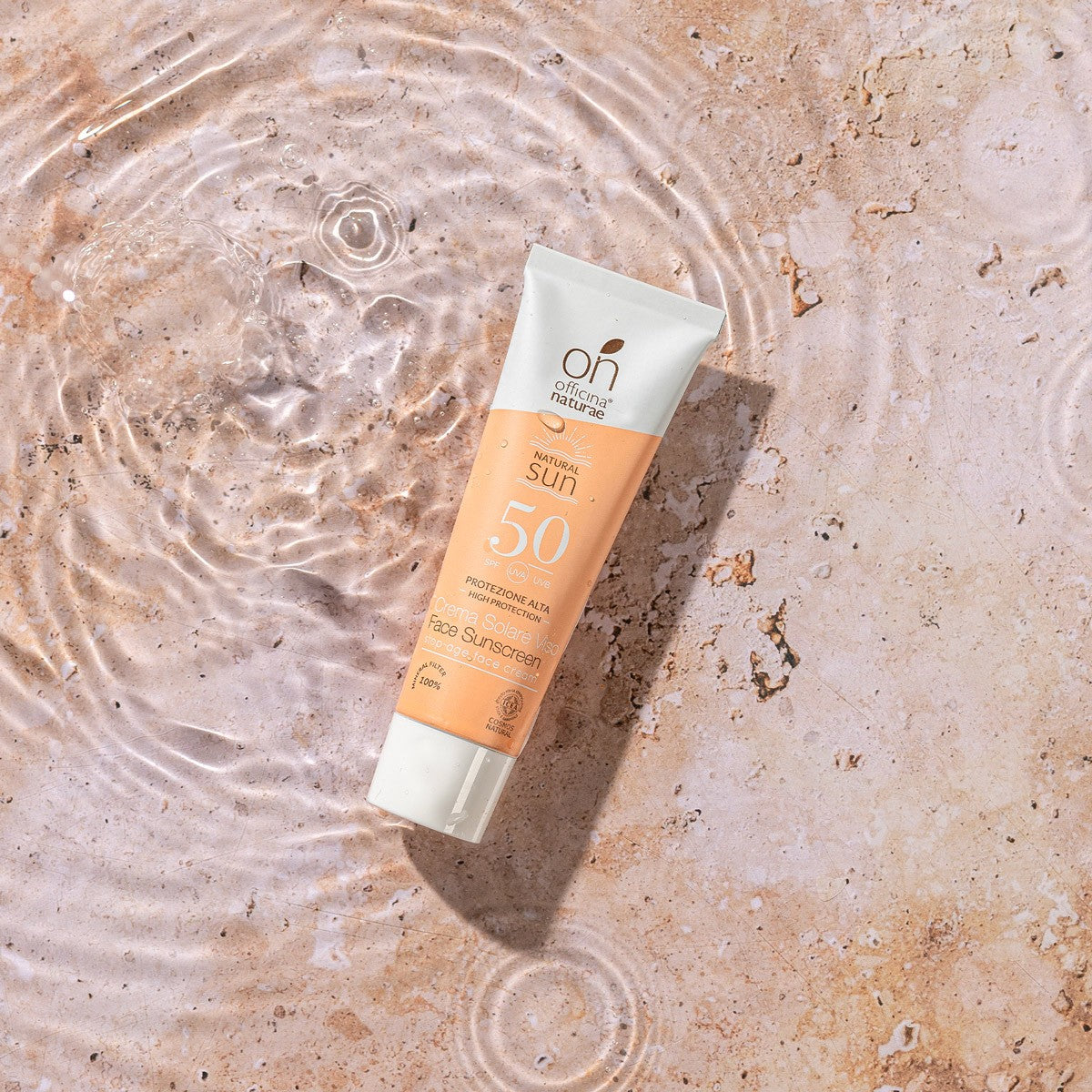 Crema Solare Viso SPF 50 Senza Profumo con Acido Ialuronico