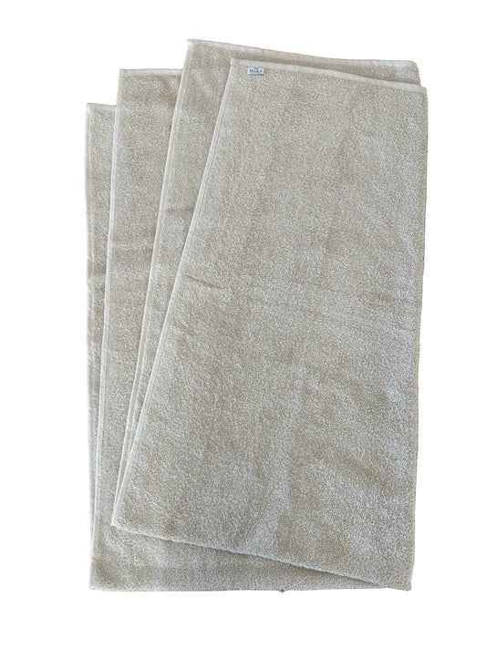 Telo piscina 100x180cm in cotone beige riciclato 500gsm GSR