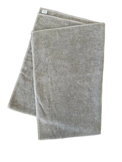 Telo bagno 100x150cm in cotone grigio riciclato 450gsm GSR