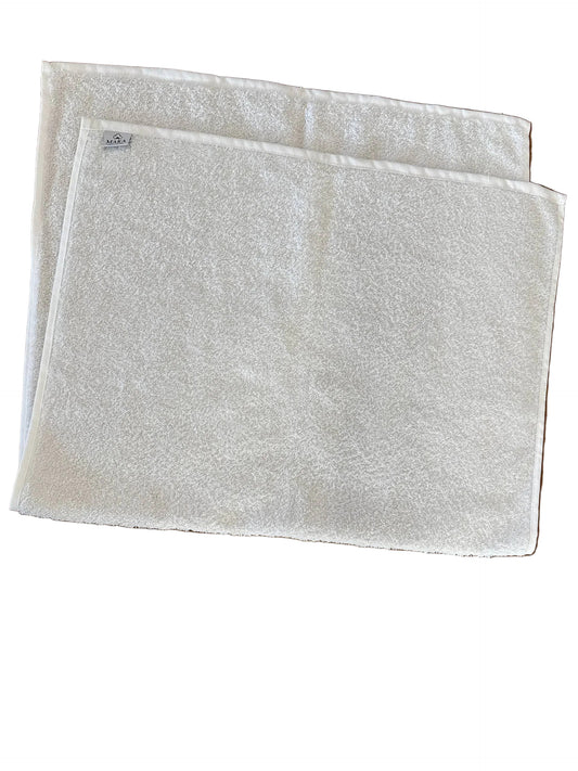 Asciugamani viso 60x100cm in cotone bianco riciclato 500gsm GSR