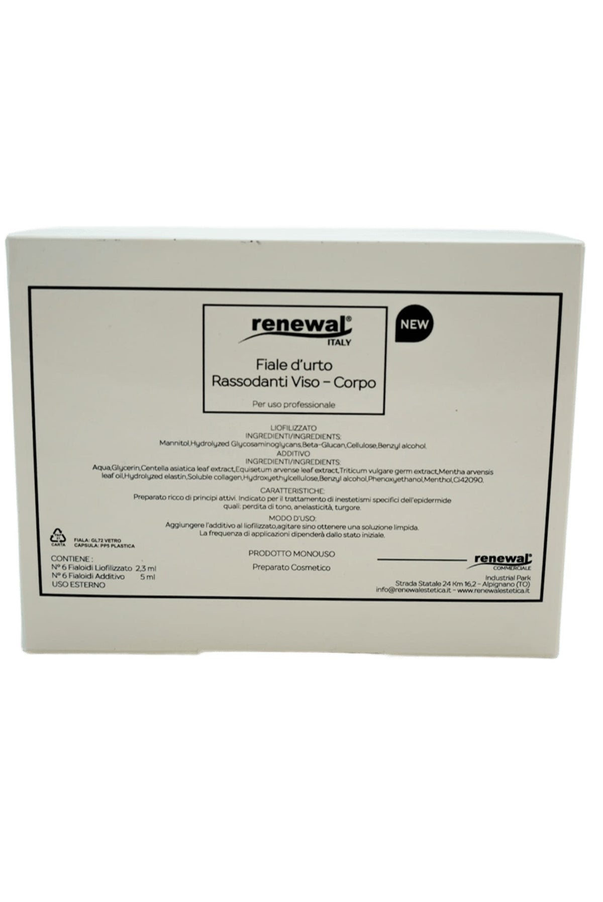 Fiale d'Urto Rassodanti Viso e Corpo con Collagene ed Elastina