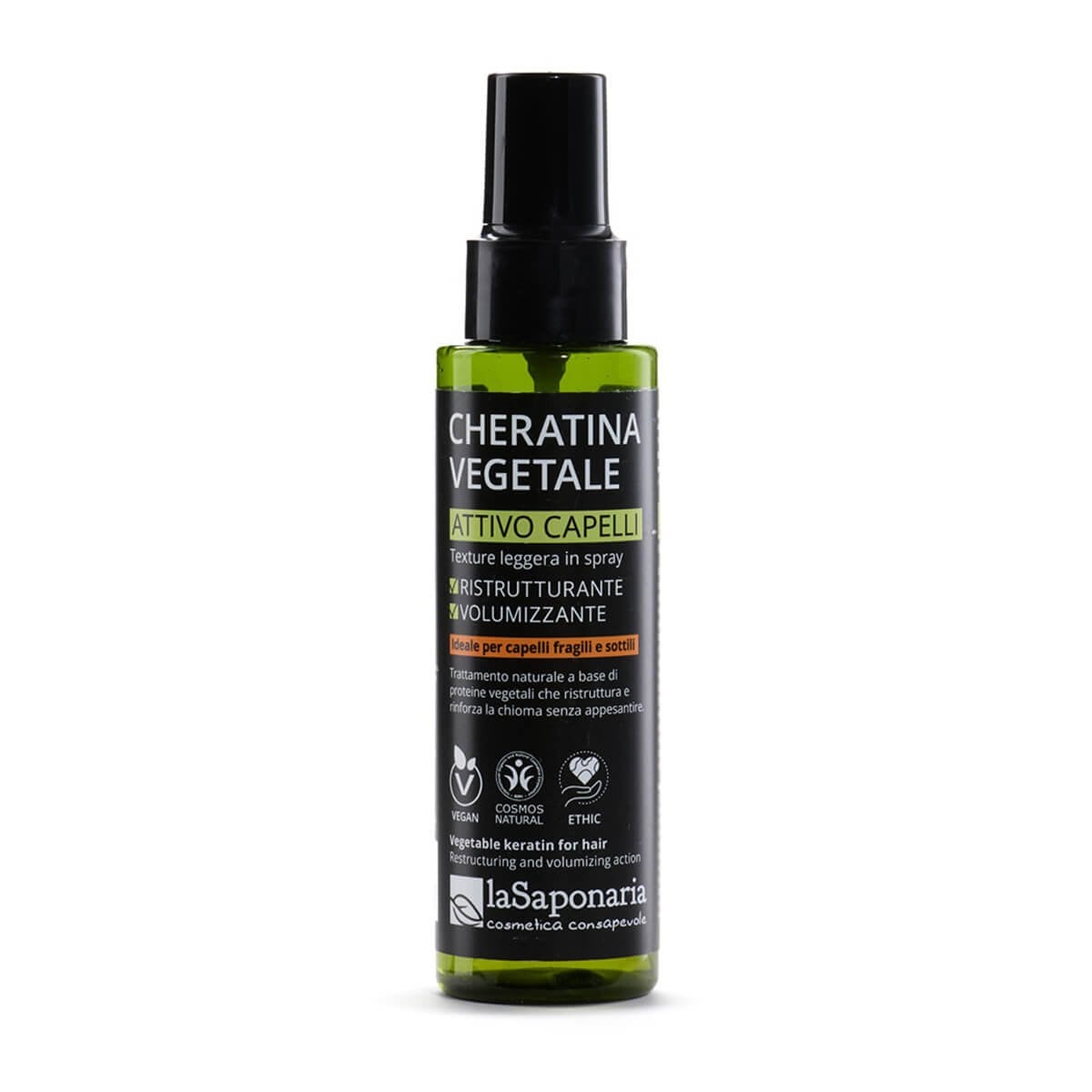 Cheratina vegetale - Attivo Capelli Spray Ristrutturante e Volumizzante