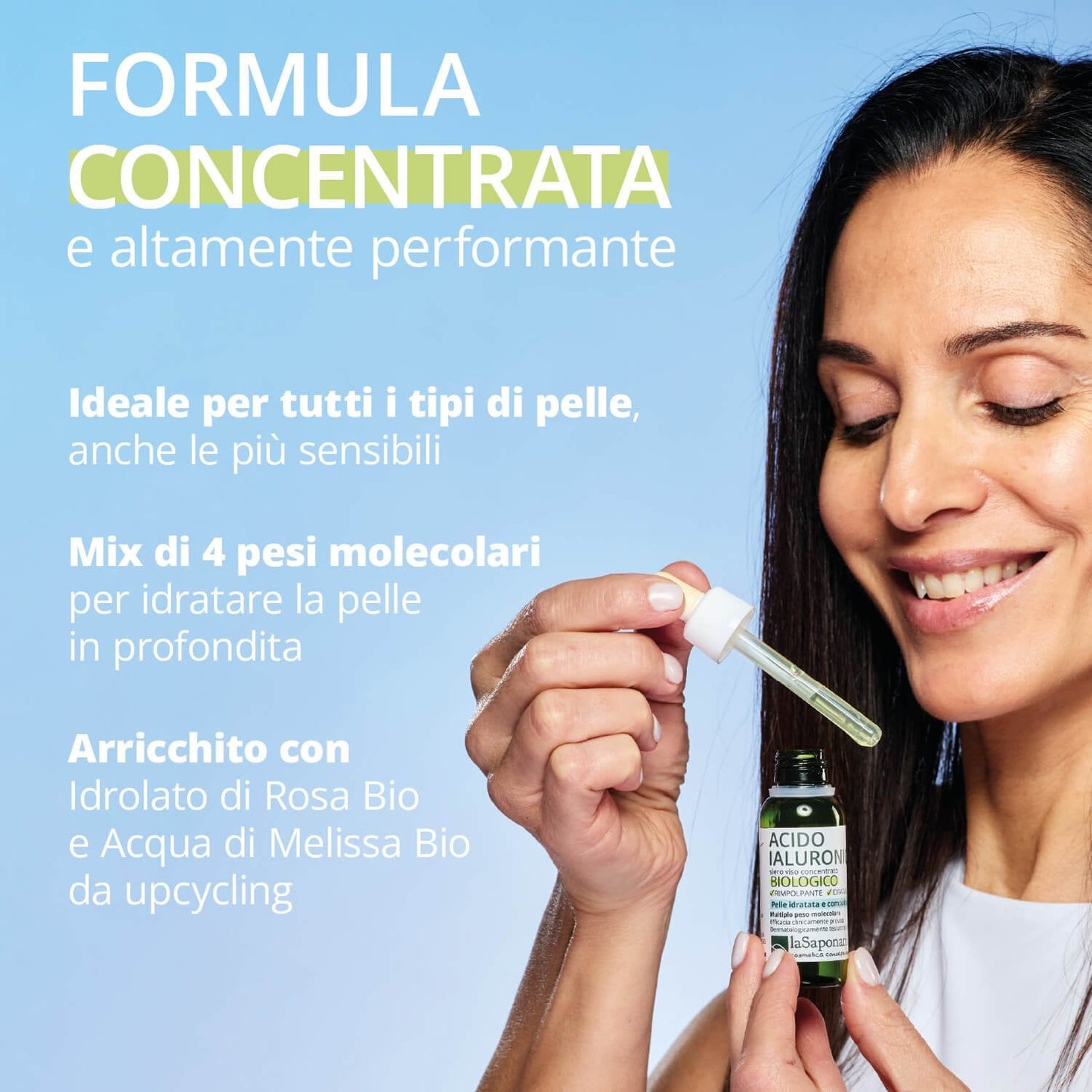 Acido Ialuronico - Multiplo Peso Molecolare Siero Viso Rimpolpante