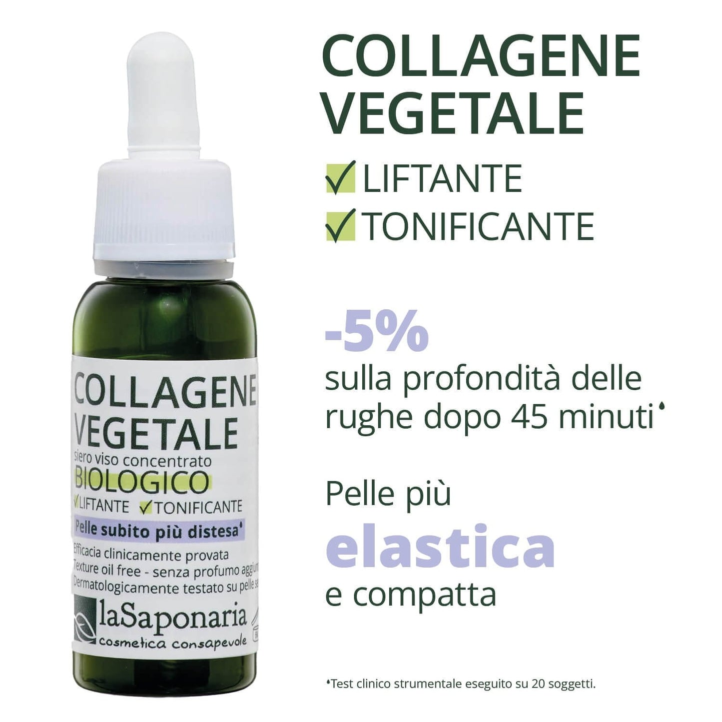 Collagene Vegetale Siero Viso Tonificante e Liftante
