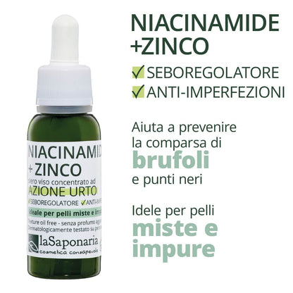 Niacinamide + Zinco Siero Viso Seboregolatore Anti-Imperfezioni