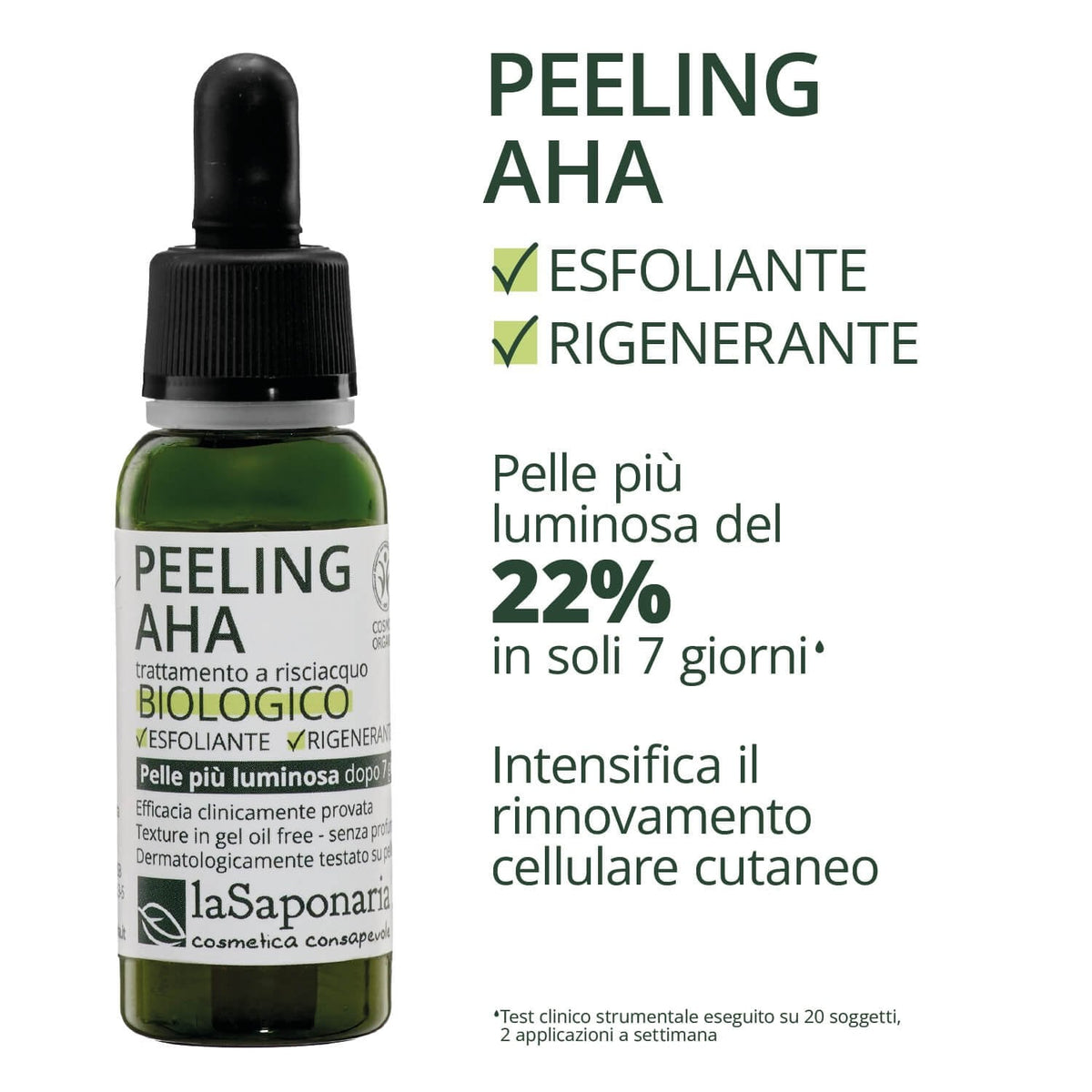 Peeling AHA Esfoliante Viso Biologico Rigenerante