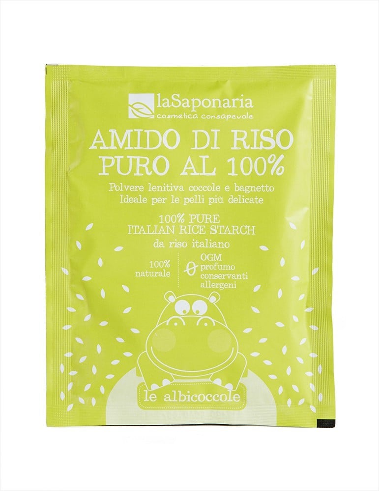 Amido di Riso Puro al 100% Polvere Corpo Bambini Lenitiva Rinfrescante
