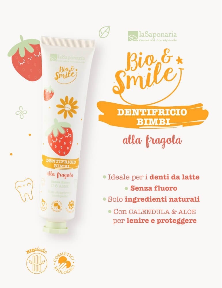 Dentifricio Lenitivo Bimbi Fragola - Senza Fluoro