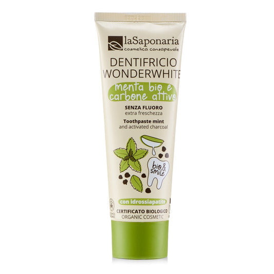 Dentifricio sbiancante WonderWhite Menta&Carbone Bio Freschezza