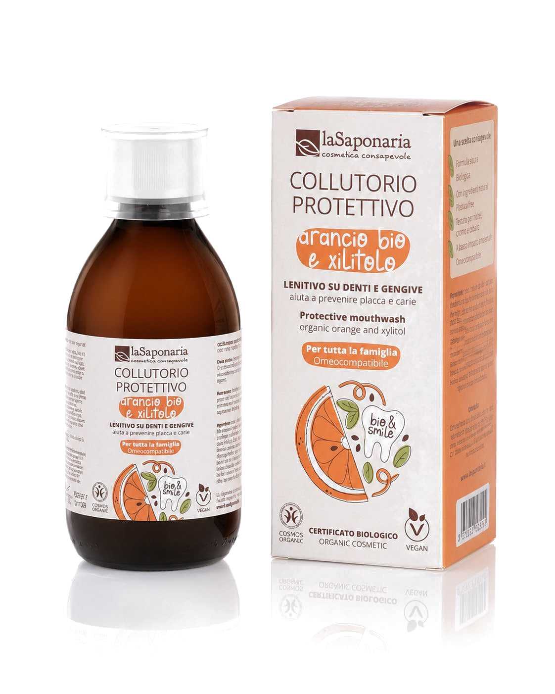 Collutorio Protettivo Arancio bio e xilitolo 250 ml - La Saponaria