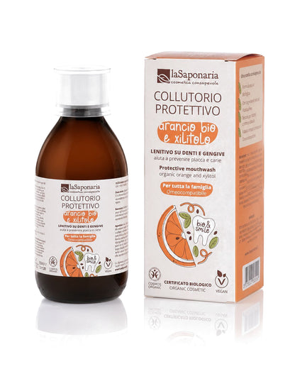 Collutorio Protettivo Arancio bio e xilitolo 250 ml - La Saponaria