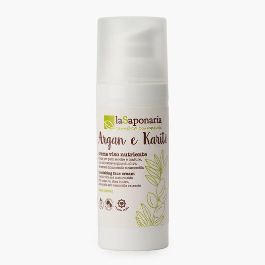 Crema viso nutriente - Argan e Karitè | Idratante e Tonificante