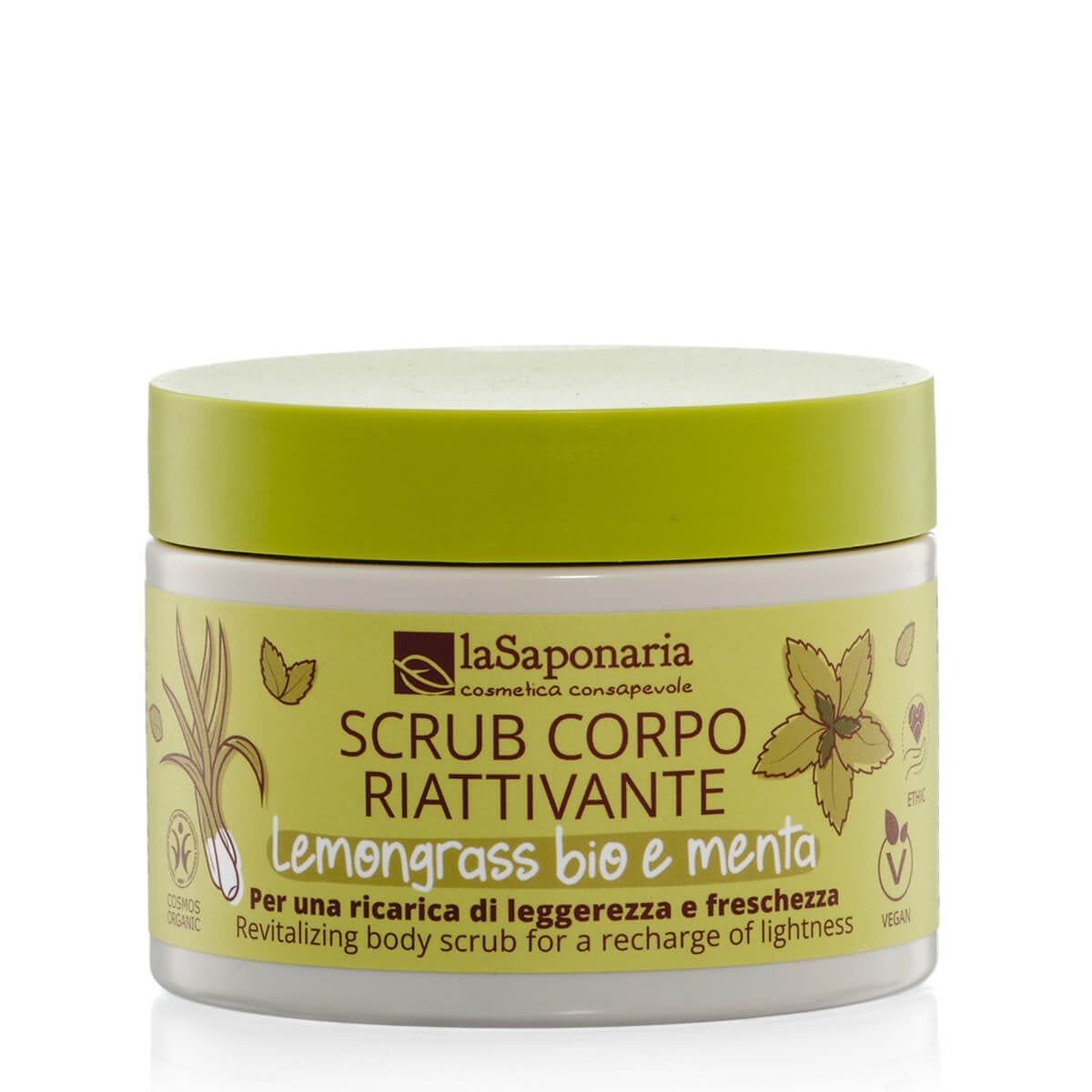Scrub Corpo Riattivante - Lemongrass Bio e Menta Stimolante e Levigante