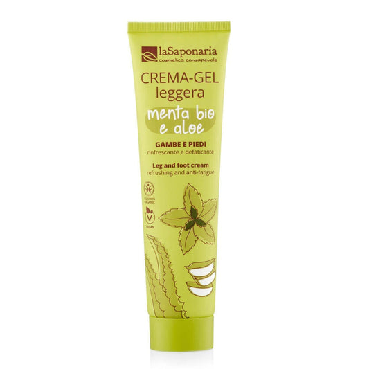 Crema-Gel Leggera Menta Bio e Aloe Defaticante e Rinfrescante