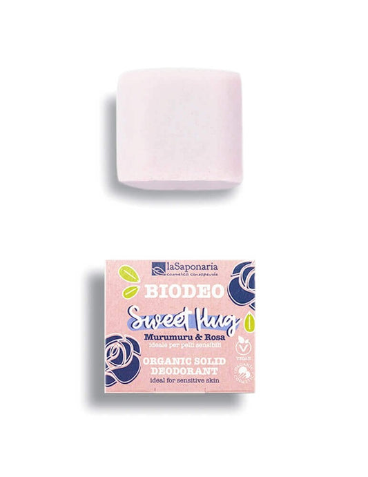 Biodeo Sweet Hug Deodorante Solido Murumuru e Rosa per Pelli Sensibili