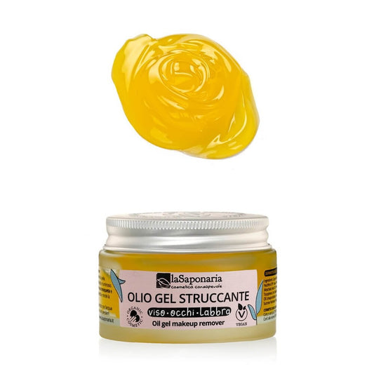 Olio Gel Struccante Viso Occhi Labbra - Detersione e Idratazione