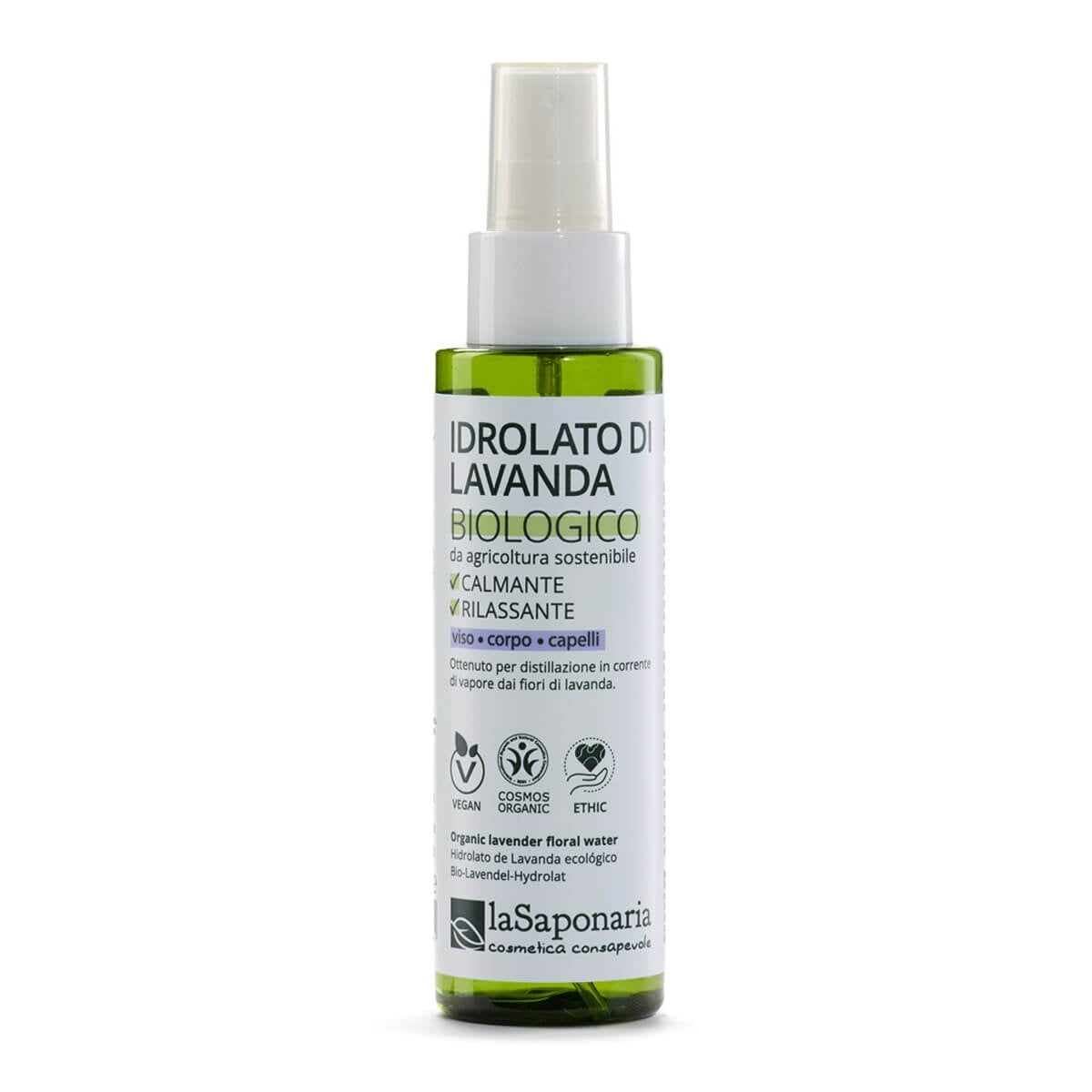 Idrolato di lavanda bio - Tonico Viso e Capelli Lenitivo Rinfrescante