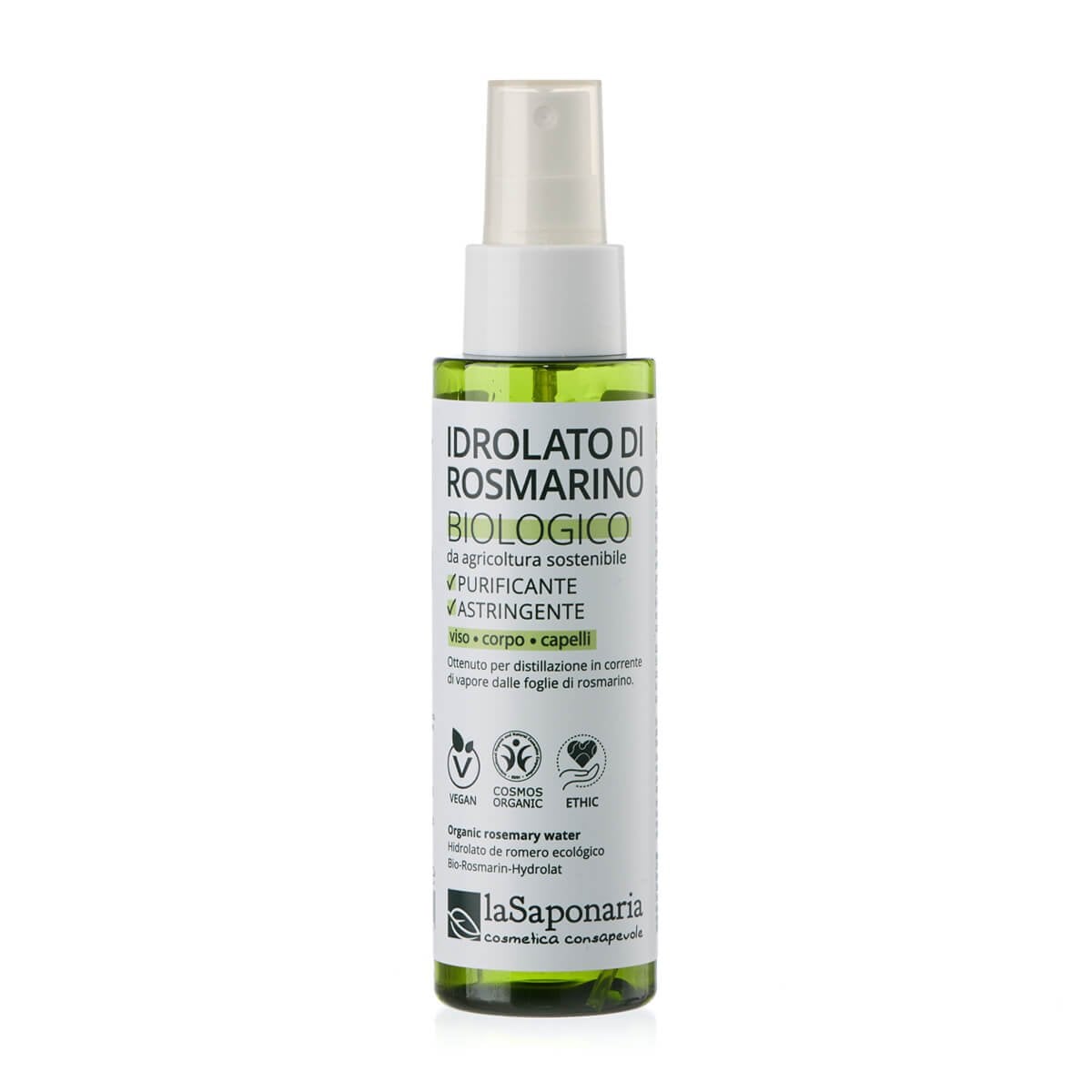 Idrolato di Rosmarino Bio Dermopurificante Viso e Capelli