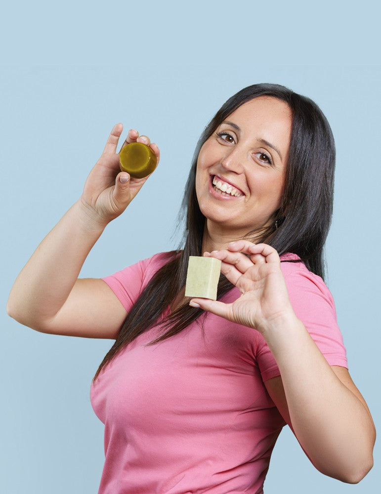 Balsamo solido limone bio e spirulina