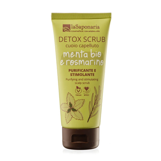 Detox Scrub cuoio capelluto Menta Bio e Rosmarino Purificante e Stimolante