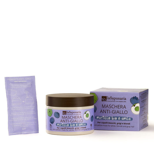 Maschera capelli anti-giallo Neutralizzante Bio per toni freddi