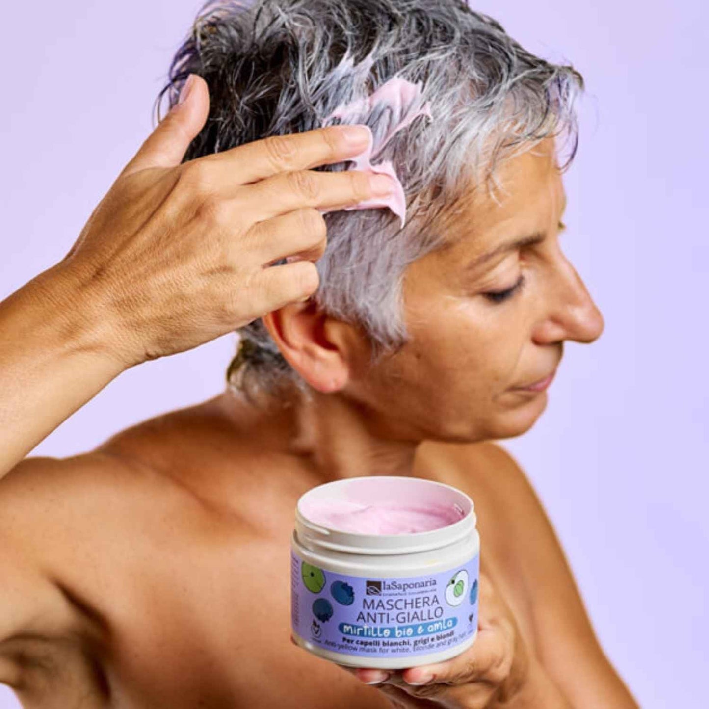 Maschera capelli anti-giallo Neutralizzante Bio per toni freddi