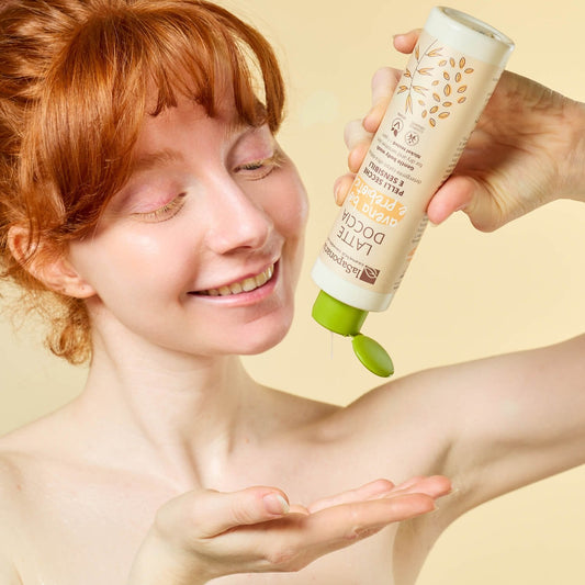 Latte doccia per pelli secche e sensibili - Avena Bio e Prebiotici Bagnodoccia Idratante