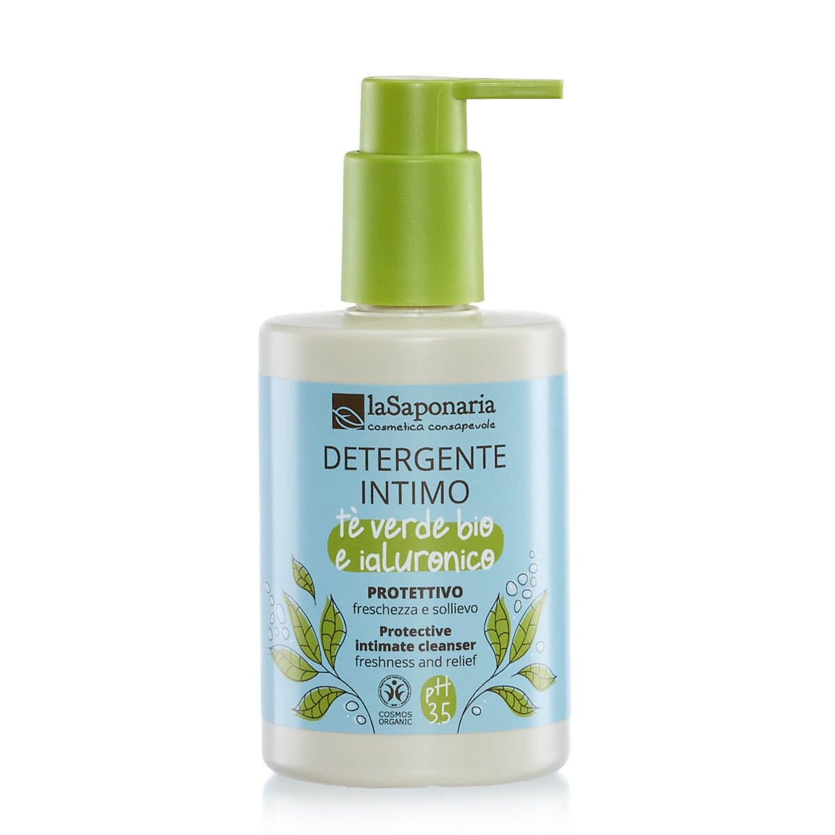Detergente intimo Protettivo Tè verde Bio & Ialuronico - Idratante e Lenitivo pH 3.5