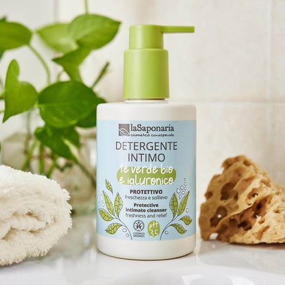 Detergente intimo Protettivo Tè verde Bio & Ialuronico - Idratante e Lenitivo pH 3.5