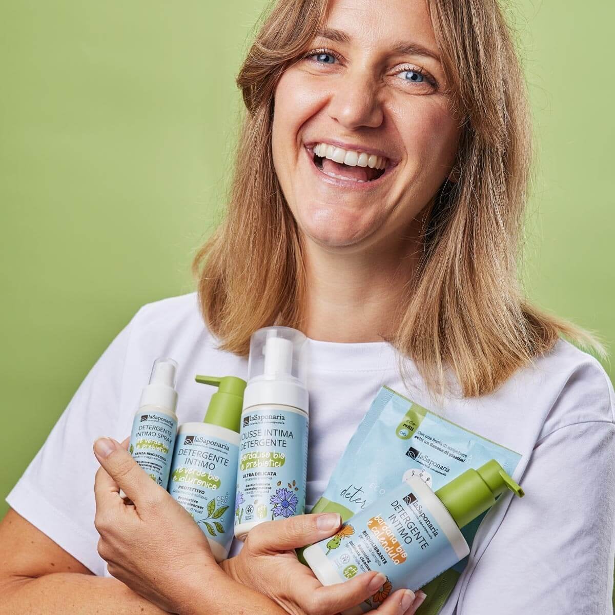 Detergente intimo Protettivo Tè verde Bio & Ialuronico - Idratante e Lenitivo pH 3.5