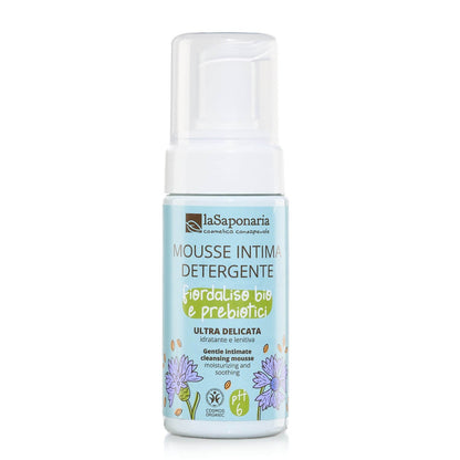 Mousse intima detergente fiordaliso bio e prebiotici ultra delicata PH6
