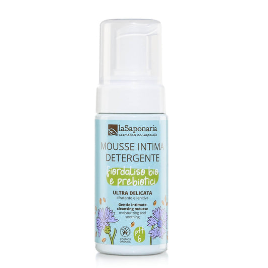 Mousse intima detergente fiordaliso bio e prebiotici ultra delicata PH6