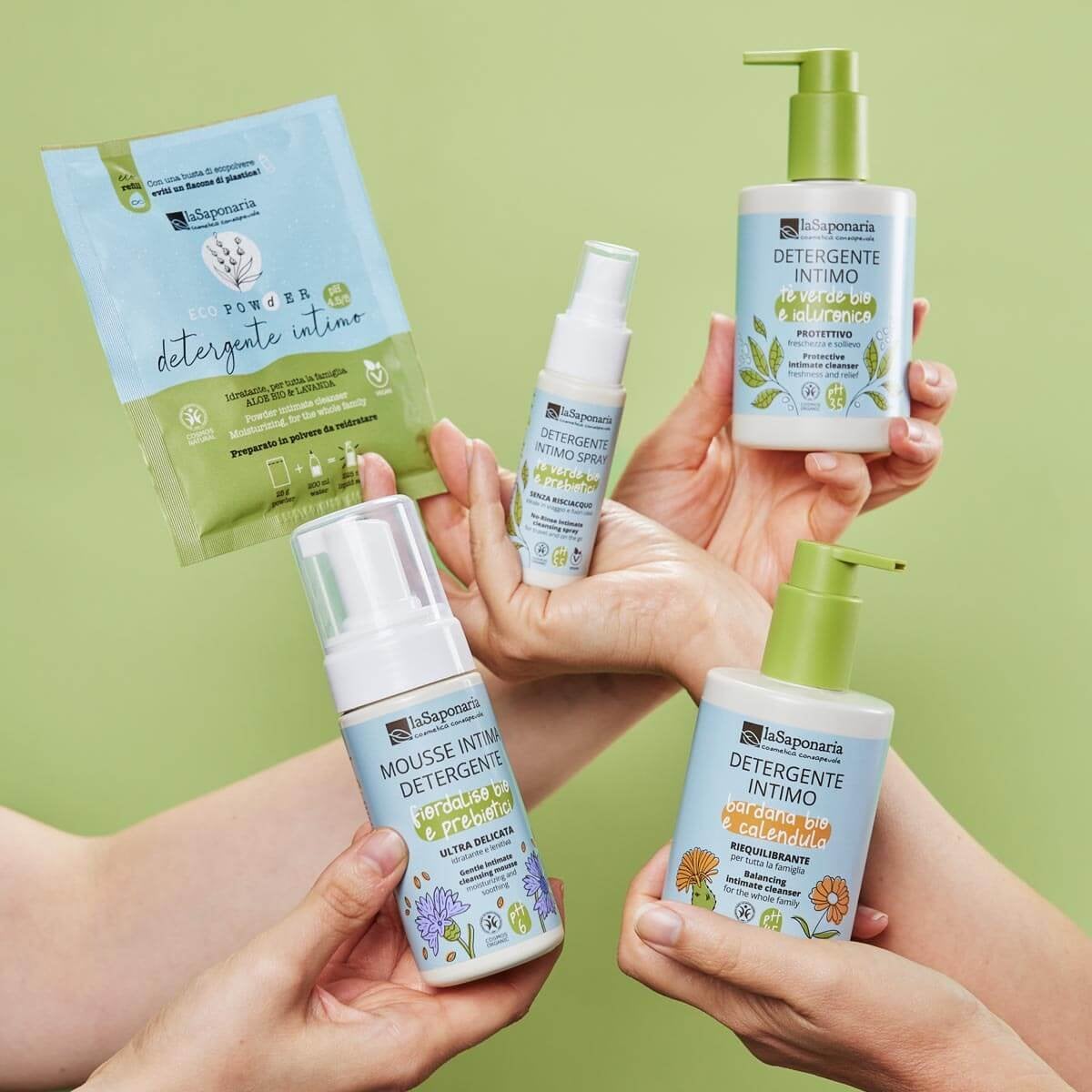 Mousse intima detergente fiordaliso bio e prebiotici ultra delicata PH6