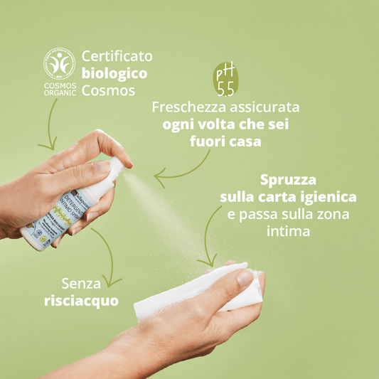 Detergente Intimo Spray senza risciacquo Tè verde bio & Prebiotici pH 5.5
