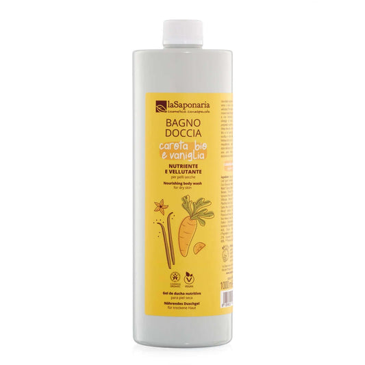 Bagnodoccia Nutriente e Vellutante Carota Bio e Vaniglia per Pelli Secche