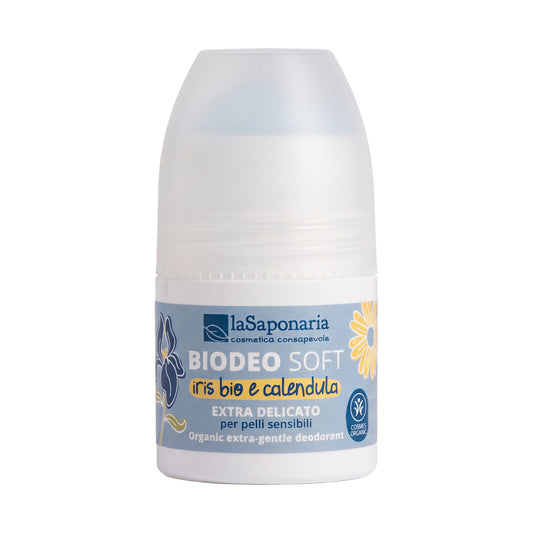 Biodeo Soft Iris e Calendula - deodorante roll-on delicato La Saponaria 50 ml
