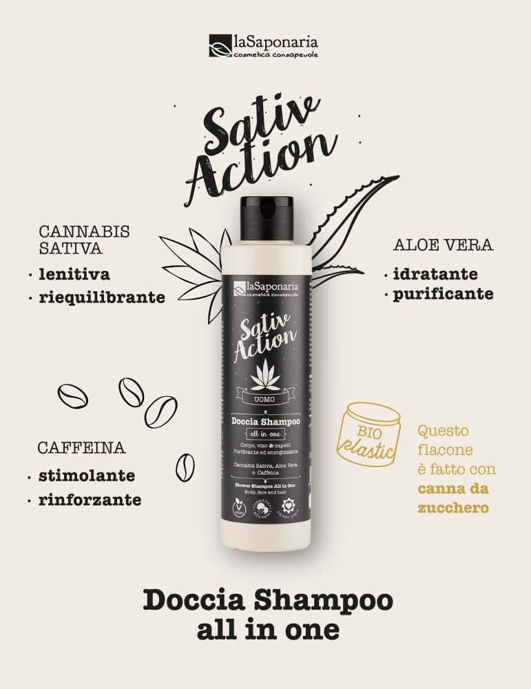 Doccia Shampoo All in one Energizzante Multiuso Bio