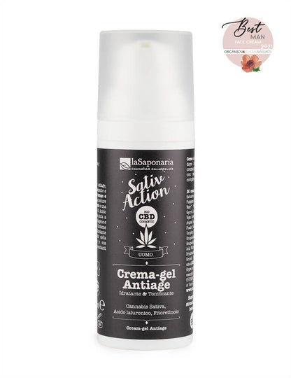 Crema-Gel viso uomo Antiage - Tonificante e Idratante Bio